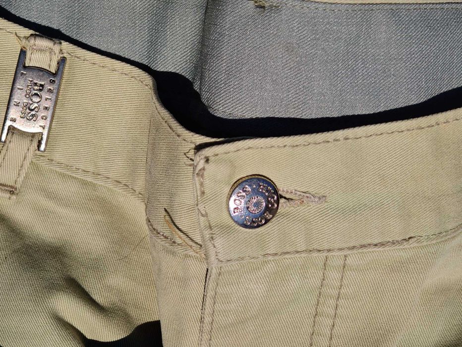 Blugi vintage Hugo Boss Select Line Alabama marimea 40 34 verde oliv / militar Made in Italy