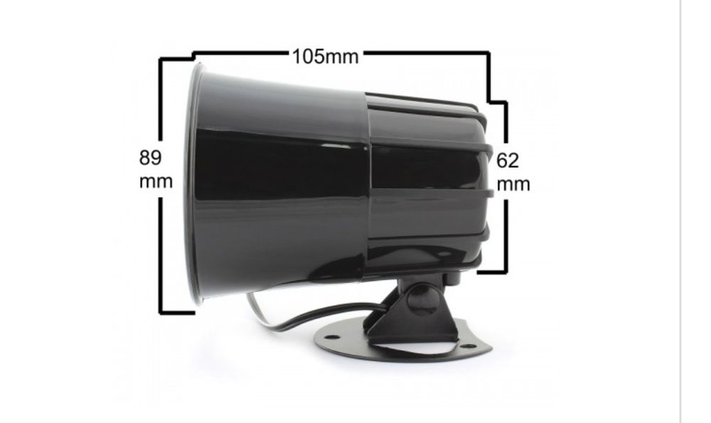 Sirena de alarmare cu 6 tonuri și alimentare la 12Volți