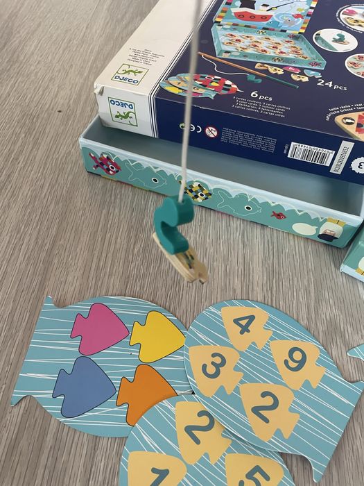 Детски игри -  Нов Дървен Часовник и почти ново лото Djeco