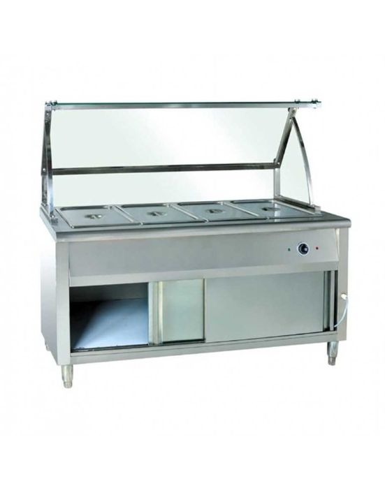 Топла витрина бен мари на стойка с шкаф