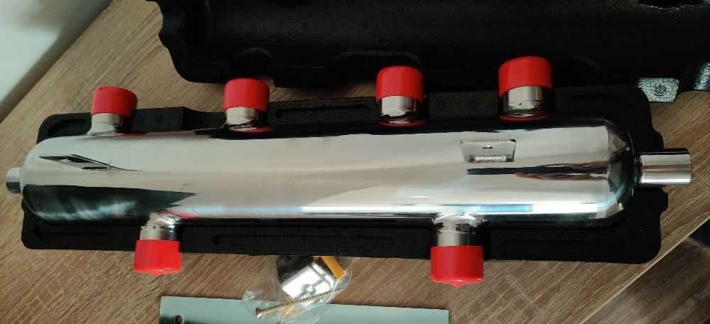 Butelie egalizare inox cu 2 circuite 4 iesiri centrala termica lemne