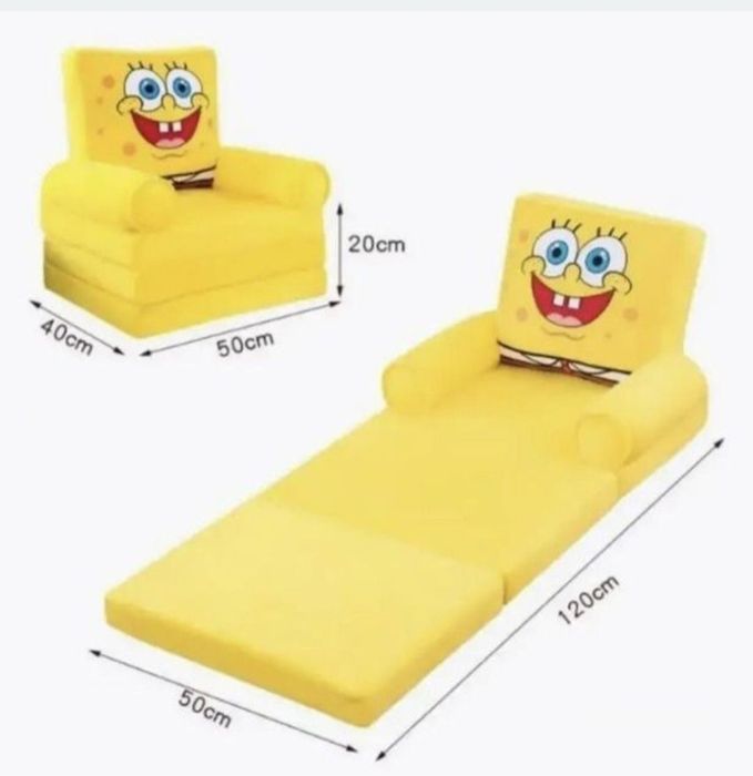 Плюшен фотьойл Спондж боб