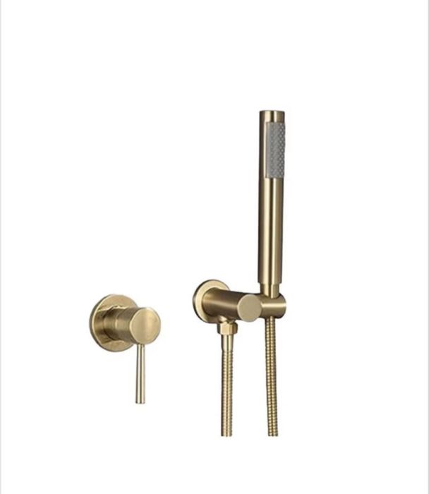 Set dus cu efect de ploaie auriu,cupru,nou,accesorii incluse