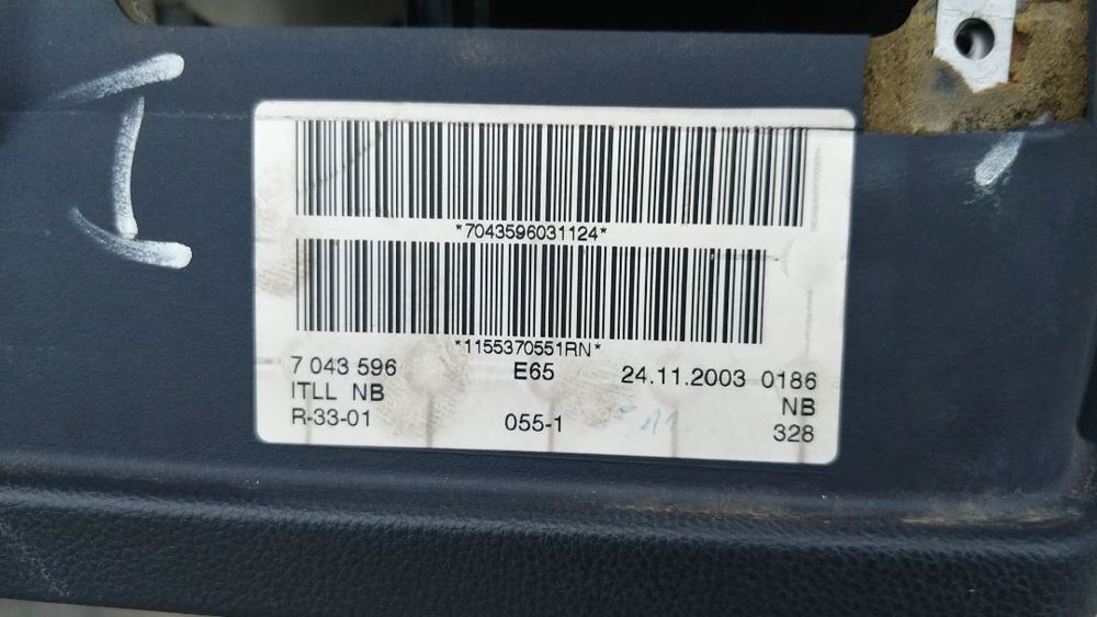 plansa bord albastra bmw seria  7 e65