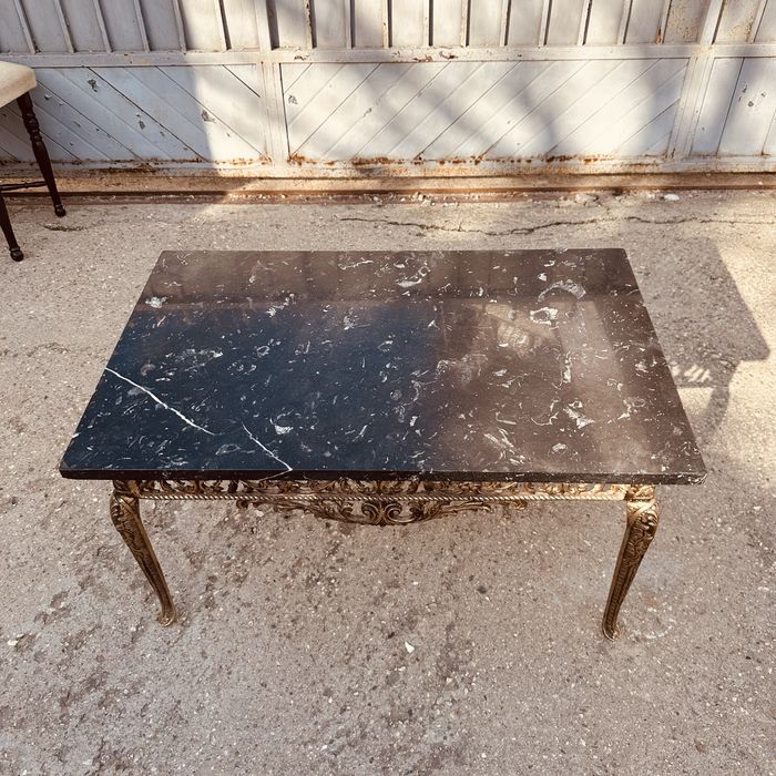 Антична холна маса барок / Луи XV стил с мраморен плот