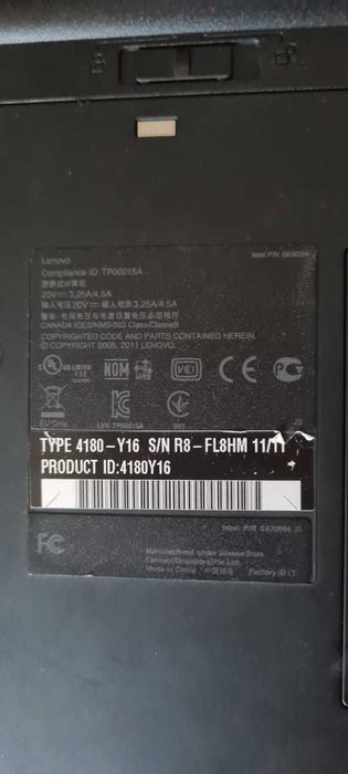 Ноутбук Lenovo type 4180-Y16