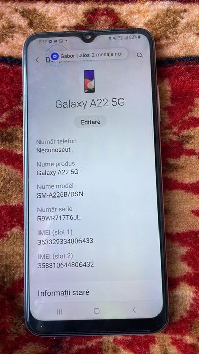 Vând Samsung a22