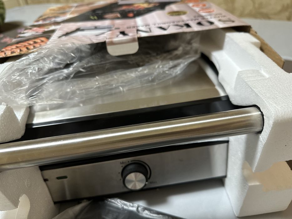 Электрогриль вафельница 3в1