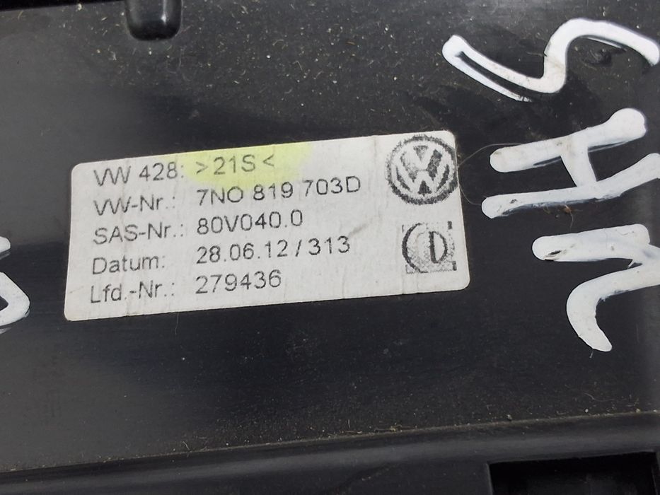 grila aerisire bord volkswagen sharan (2010-2020) [7n] 2.0 motorina 20