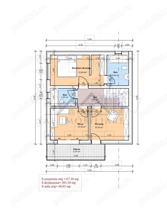 C.A.Rosetti cu Autorizatie De Constructie pentru vila D+P+E 210mp tere