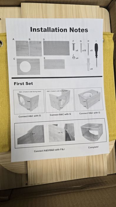 Set de cățărat pentru pisici, montare pe perete