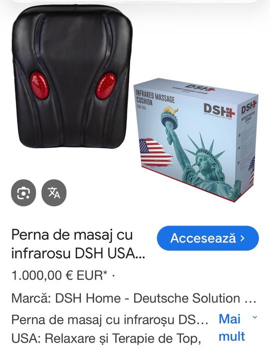 Pernă masaj DSH cu infraroșu