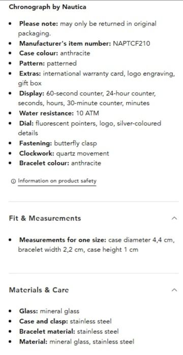 Мъжки Часовник Nautica Tin Can Bay Chrono NAPTCF210