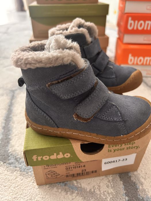 Ghete Froddo denim, imblanite cu lana