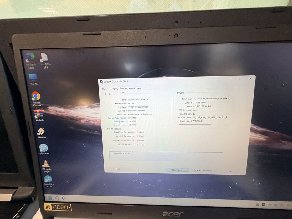 Laptop Acer ca nou i5 gen 10 cu video Dedicat (Garantie )-1100 ron