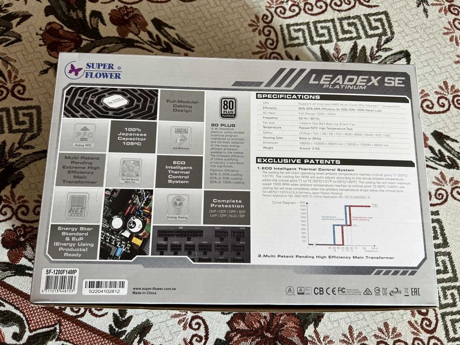 Блок питания Super Flower Leadex SE Platinum 1200w Цвет черный