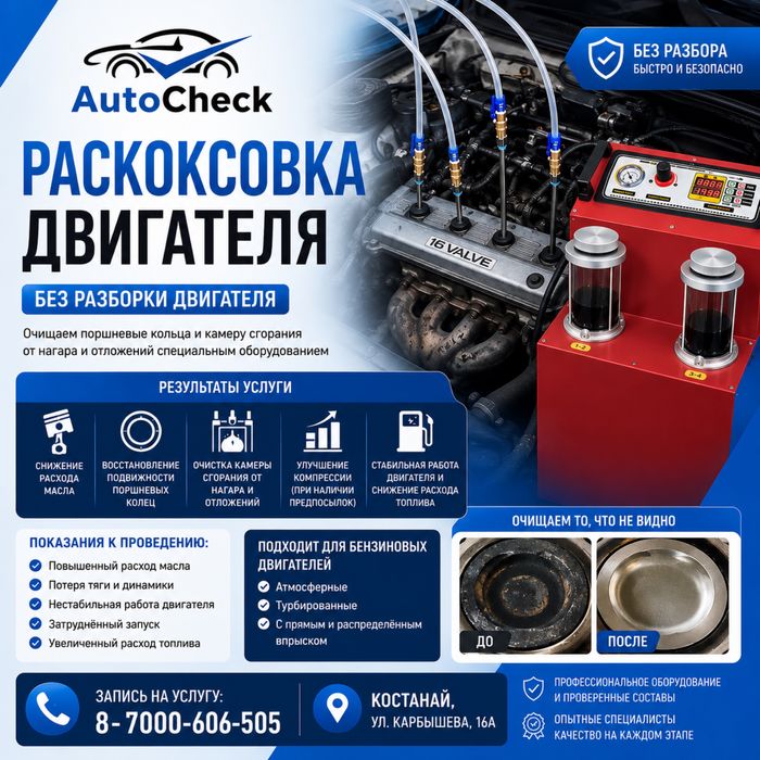 Раскоксовка двигателя без разбора
