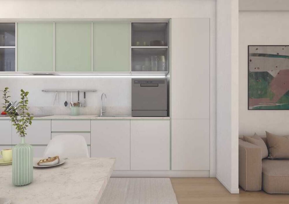 Нова малка съдомиялна кубче Candy CP 8F9FFA Rapidó 8 комплекта