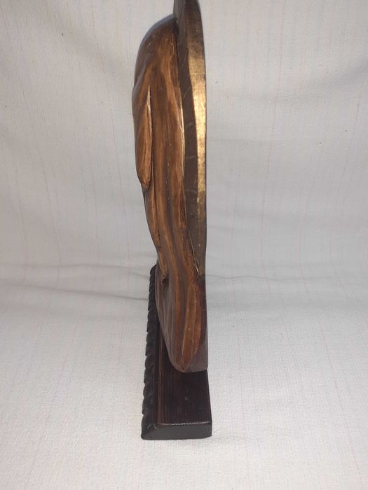 Fecioara Maria Maica Domnului bazorelief lemn bust lemn 32 cm