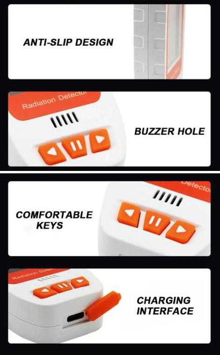 Гайгер Мюлеров Брояч Детектор Радиация Ядрена Радиоактивност Дозиметър