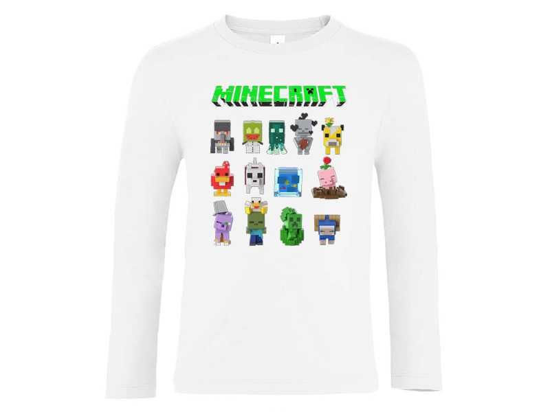 Тениски с дълъг ръкав Minecraft 3 модела