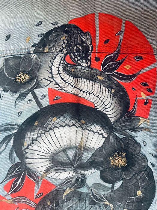 Ръчно рисувано дънково яке