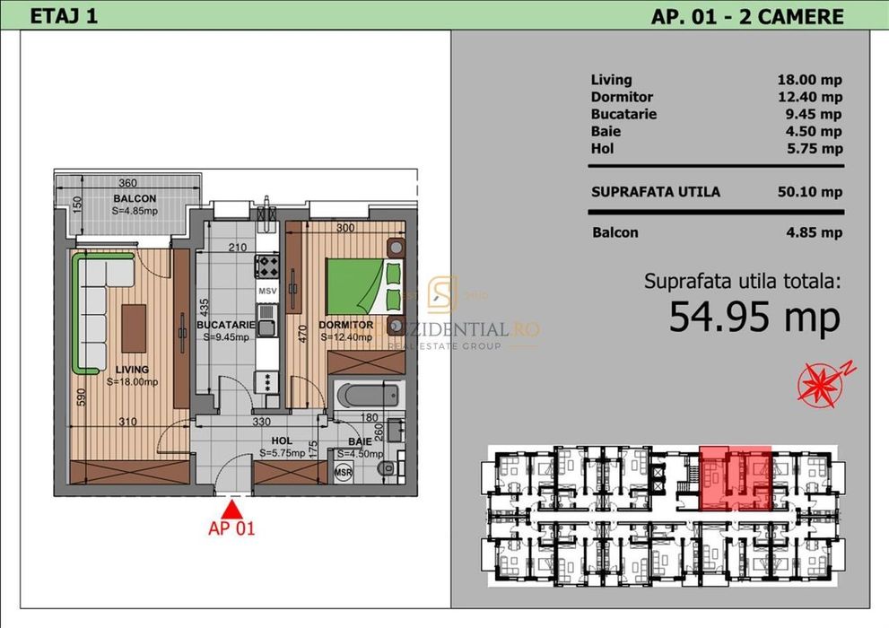 Apartament finalizat, 2 camere, langa parcul Tudor Arghezi, Sector 4