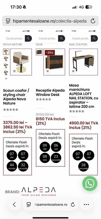 Mobilier salon de coafura