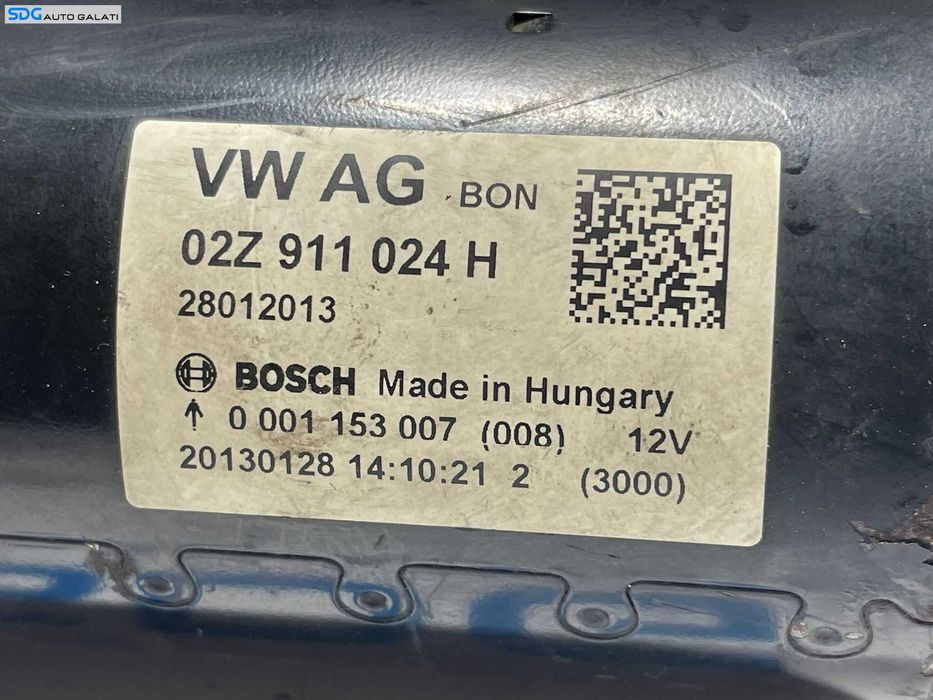 Electromotor cu 13 Dinti Volkswagen T-Cross 1.6 TDI DGTD 2018 - Prezent Cod 02Z911024H 0001153007 0001153008 1005831827 [M7208]