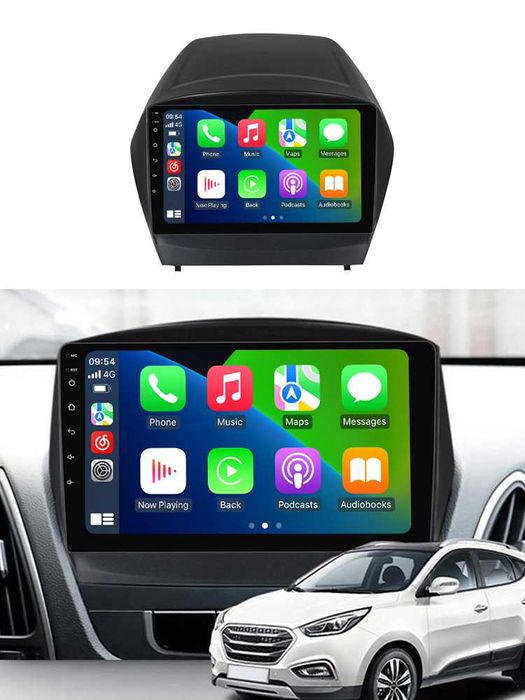 Navigatie Android 14 Hyundai Santa Fe IX35 2009+ 1/8 Gb CarPlay CAMERA