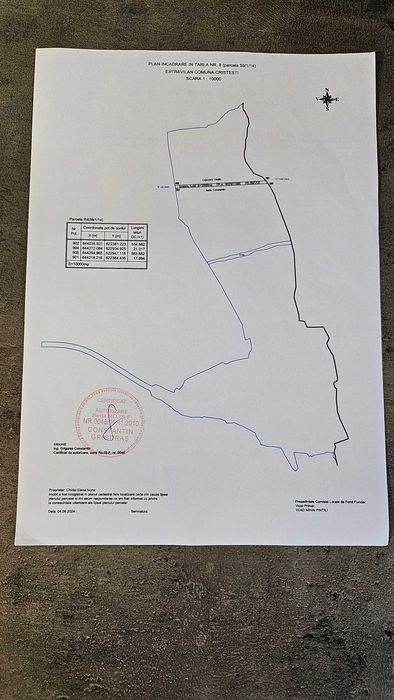 Padure -10000 mp ( 1 ha )  , comuna Cristesti - Motca , jud. Iasi .