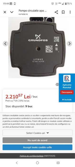 pompa grundfos impecabila