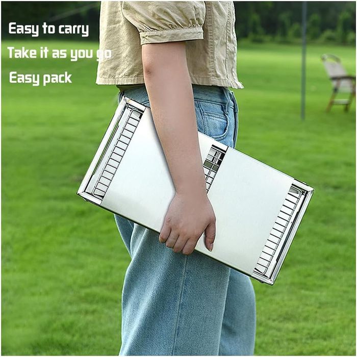 Преносимо сгъваемо барбекю от неръждаема стомана + Подарък ръкавици и