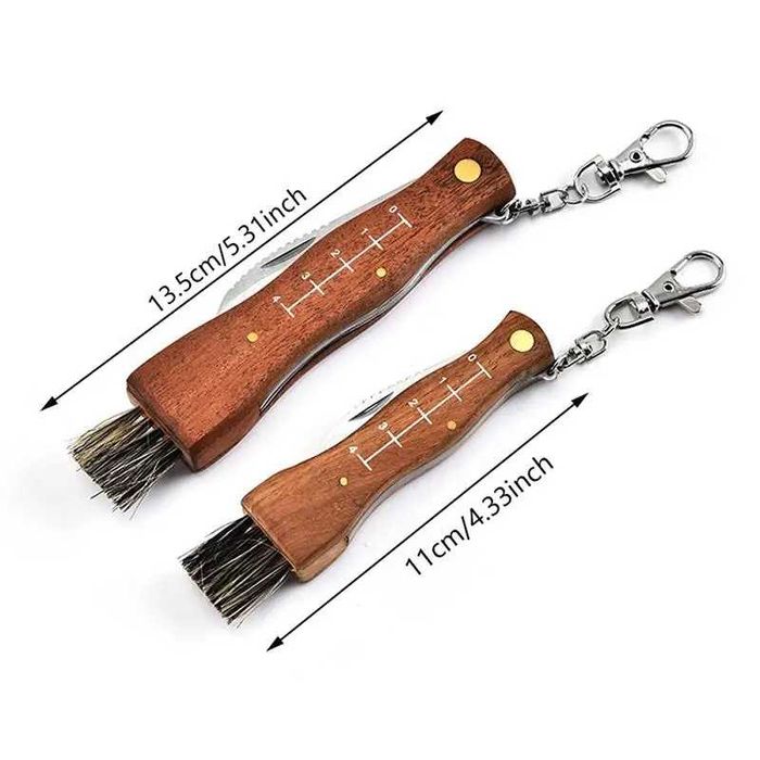 Нож за гъби с ЧЕТКА Гъбарски нож Два размера ! Сгъваем нож !