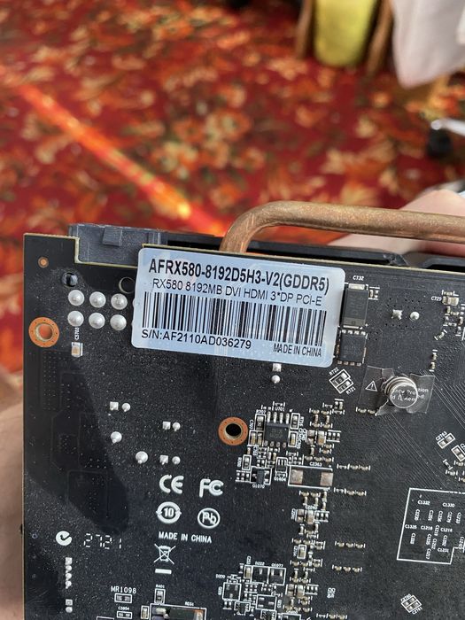 Видеокарта  рх 580 8 гб