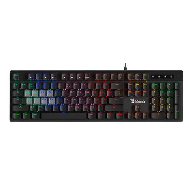 Проводная механическо-мембранная игровая клавиатура Bloody B500N +/