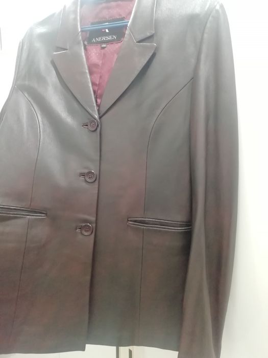 Пиджак кожаный, женский