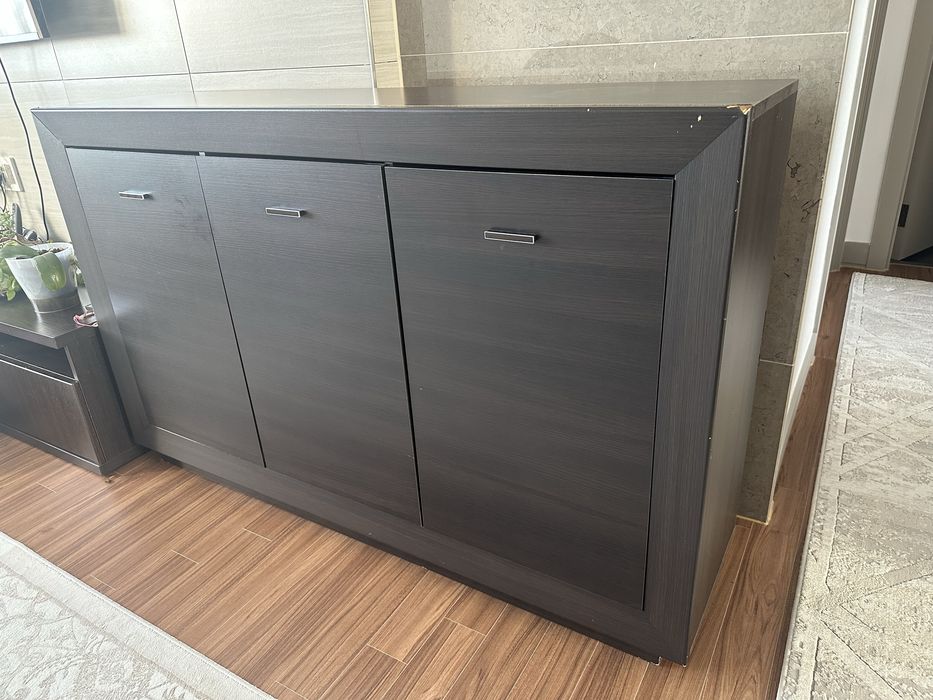 Комод для гостиной, темно-корчиневый