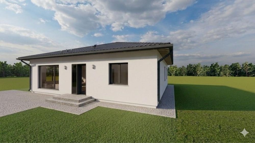 Vila Moderna pe Parter La cheie 125 mp Proiect Exclusiv