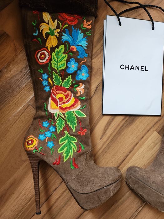 Дамски ботуши по модел Dolce and Gabanna лукс