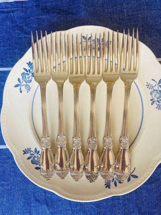 МНЦ Руски посребрени вилици модел сребърна роза