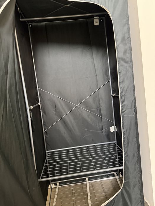 IKEA BREIM текстилен гардероб 80 × 55 × 180 см – черен