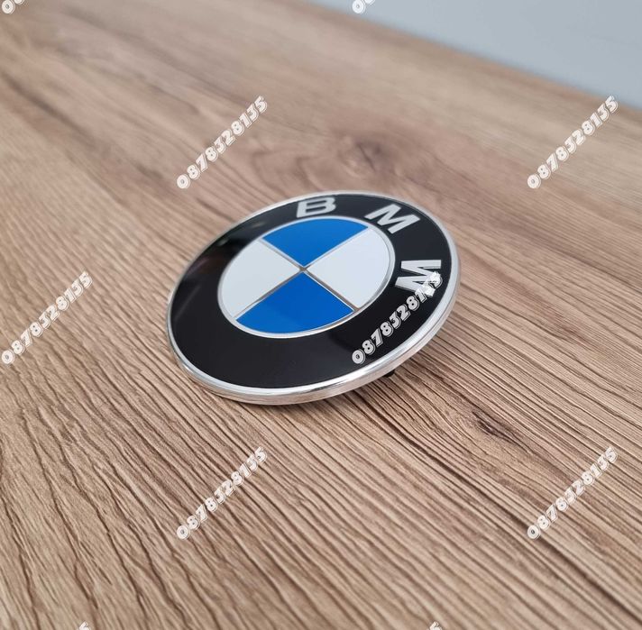 BMW емблема 74мм заден капак класическа бяло-синя