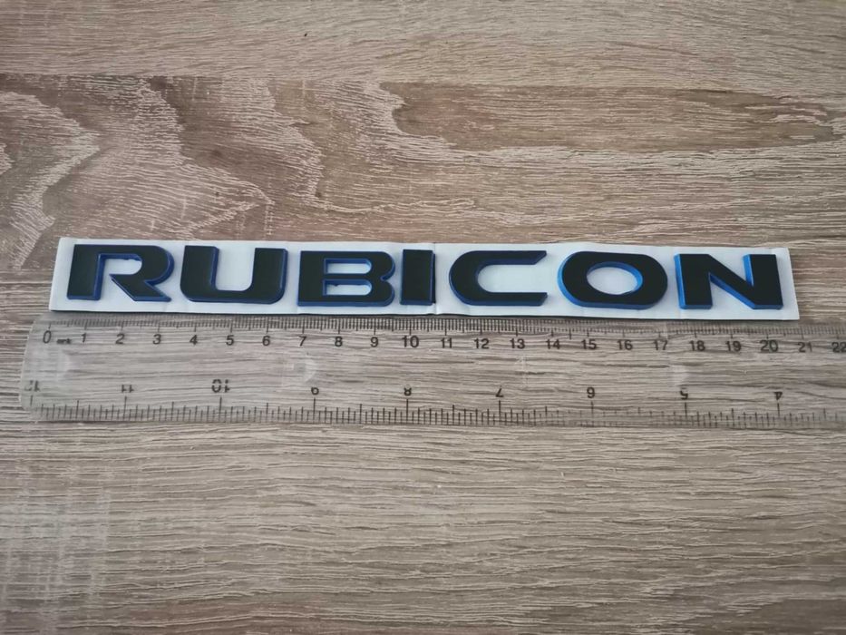 черен надпис емблема Jeep Rubicon