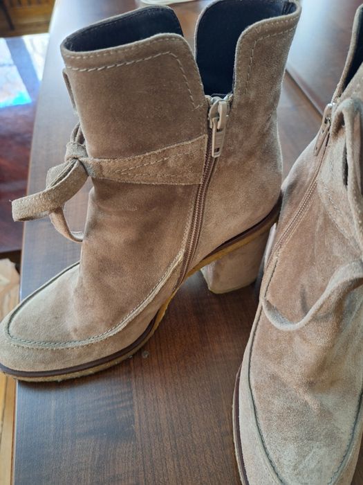 Сапоги из натурального замши размер 39