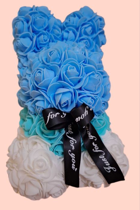 Мече от рози със 1 бр роза