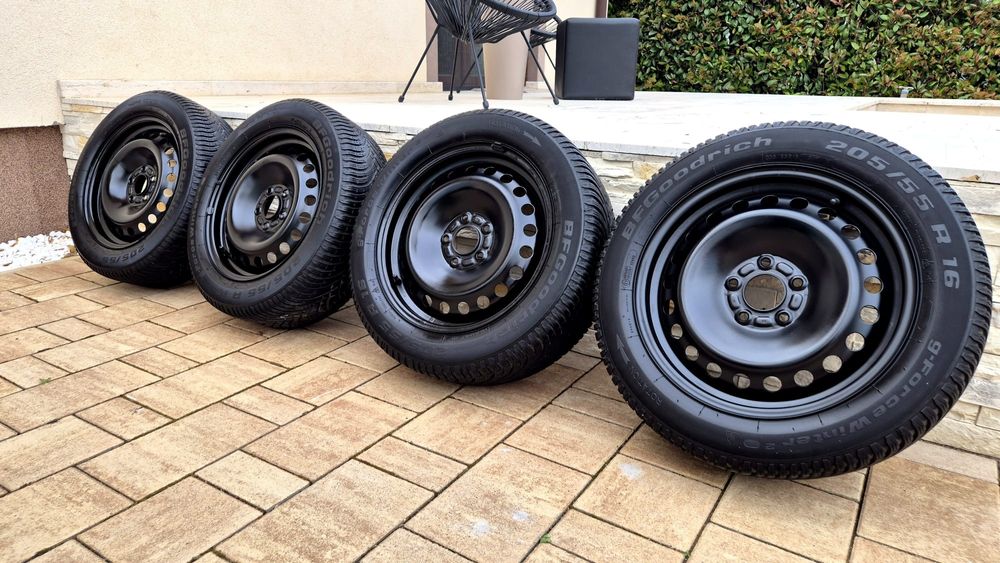 4 jante 5×108 R16 originale Ford cu anvelope profil 6 mm M+S an 2021