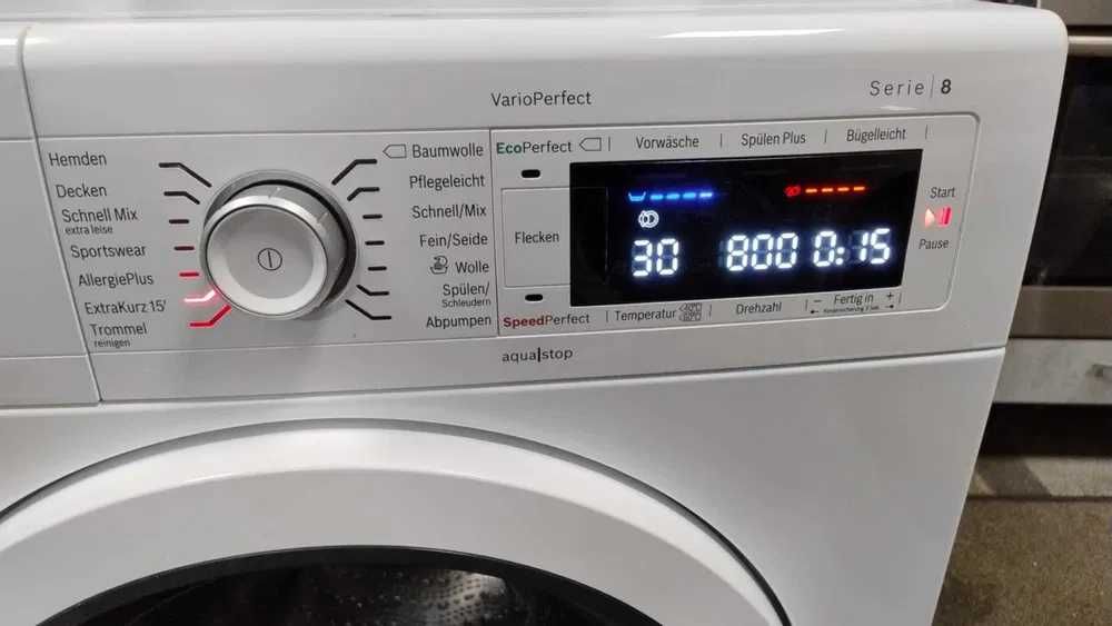 *ПРОМО* Комплект Пералня и Сушилня с термопомпа 9 кг Bosch-Бош Серия 8