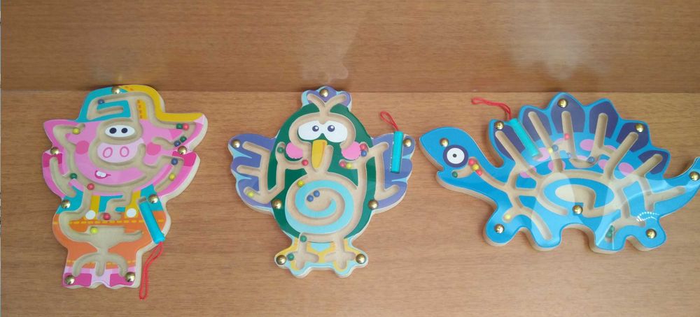 Дървени магнитни лабиринти 10 модела НОВО! / Дървени играчки