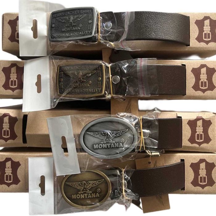Джинсовые ремни "Montana" (кожа и текстиль)